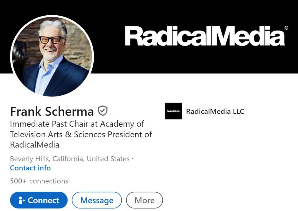 Frank Scherma's LinkedIn account