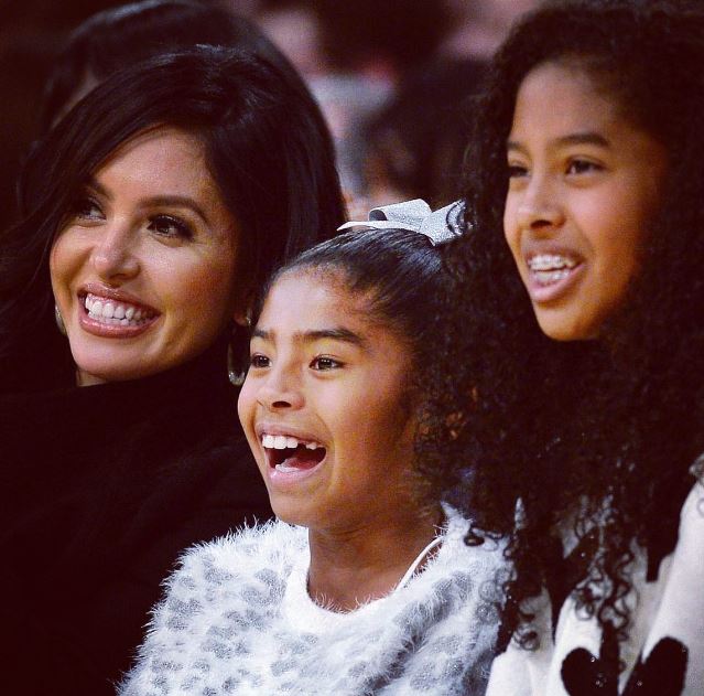 Gianna Bryant with her family