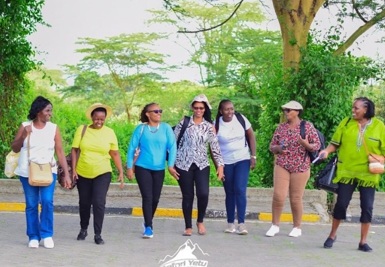 Grace Ekirapa with her friends