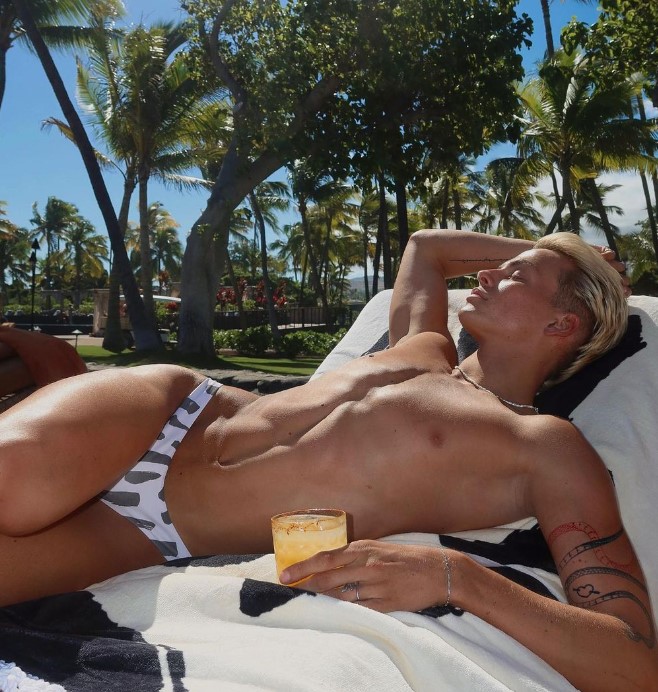 Jake Young is a Bikini model
