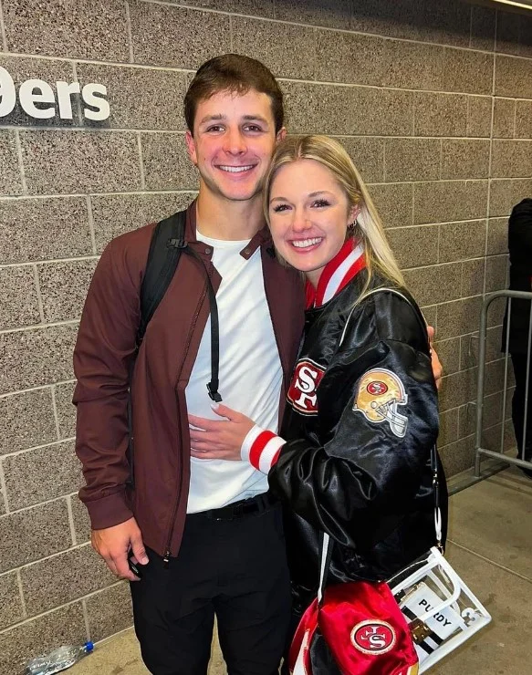 Jenna Brandt with her partner Brock Purdy