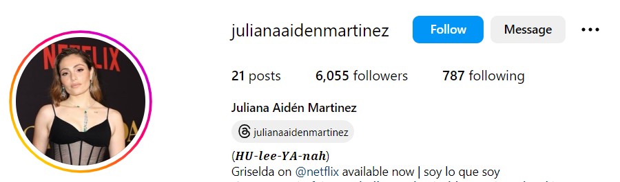 Juliana Aiden Martinez's Instagram