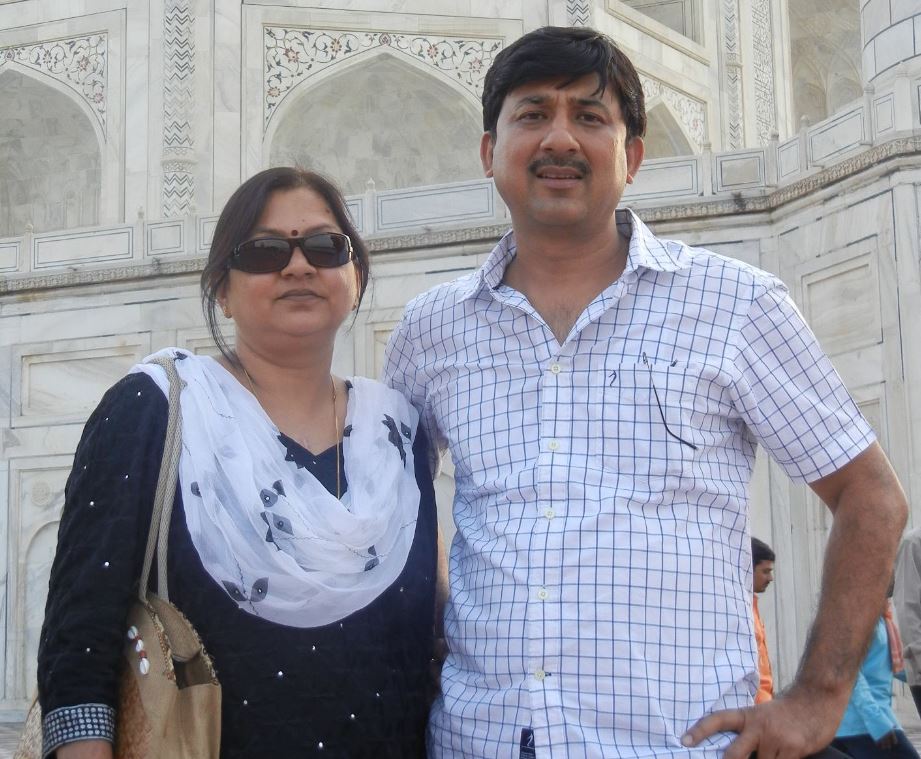Kishore Kanyal with his wife