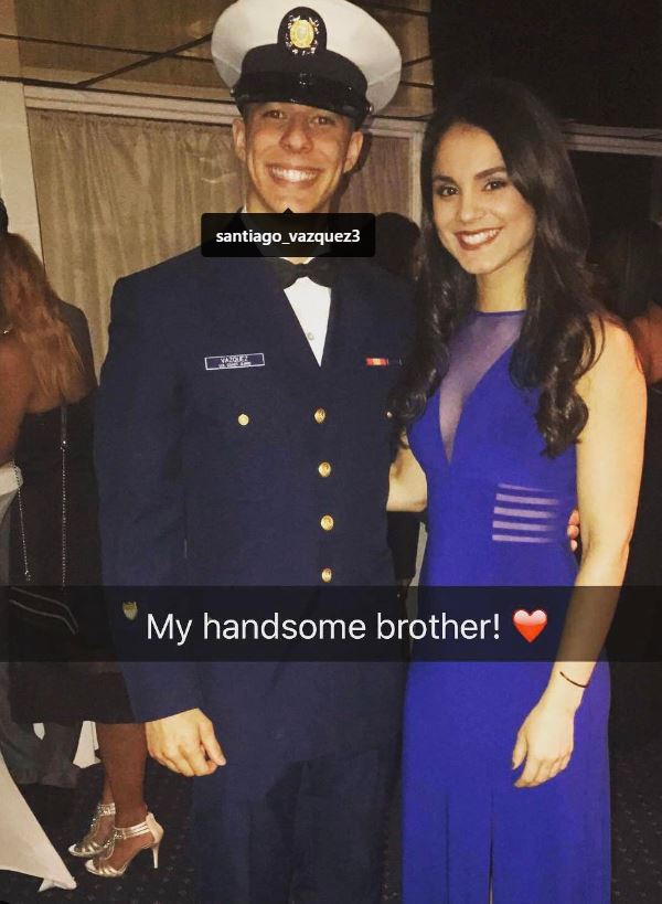 Lara Silva with her brother