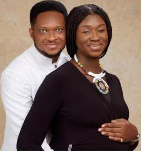 Lawrence Oyor with wife