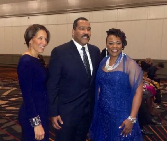 Leah Weber King with her husband, Dexter King and his sister, Bernice King