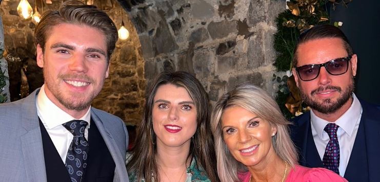 Lisa Smith with her husband Keith Duffy and kids