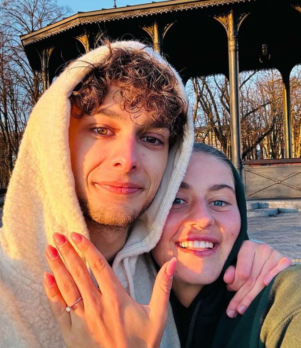 Marta Kostyuk with her husband