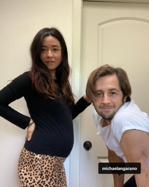 Maya Erskine with her husband