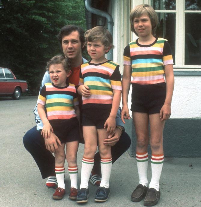 Michael Beckenbauer with his brothers and father