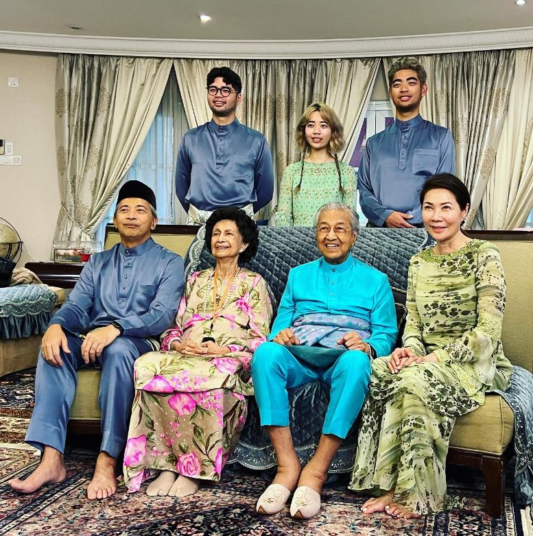 Mirzan Mahathir with his family