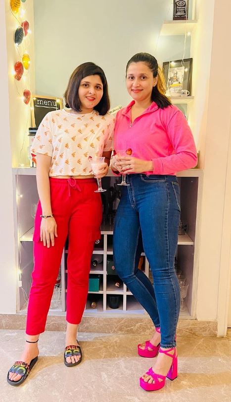 Mitali with her sister Mannara