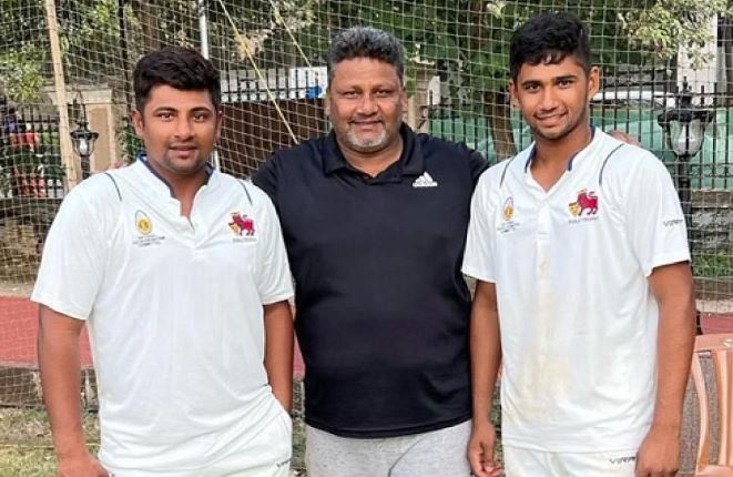 Musheer Khan with his father and brother