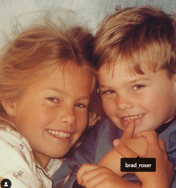Natalie Roser with her brother