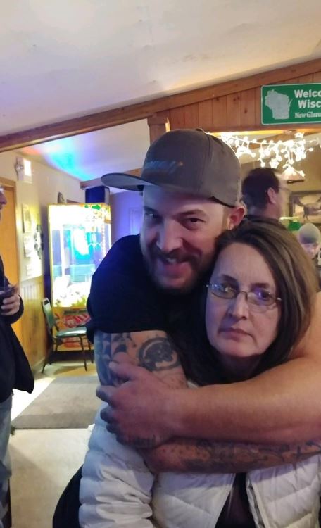 Rick Ness with his mother