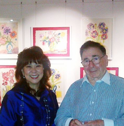 Roy Calne with friend