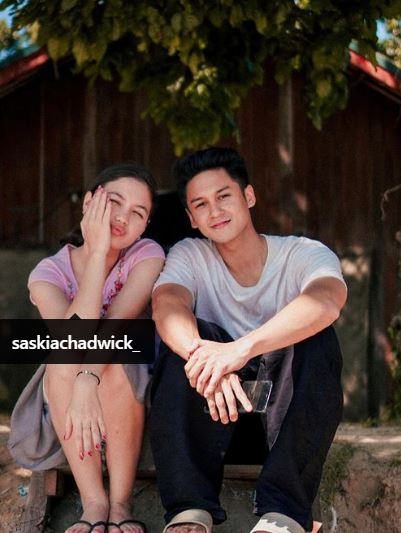 Saskia Chadwick with friend