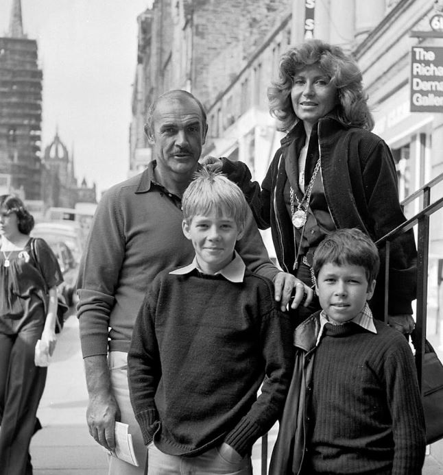 Sean Connery, Jason Connery, and Micheline Roquebrune