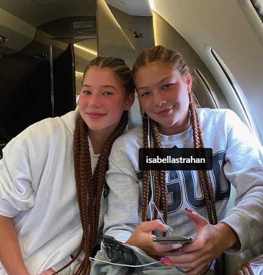 Sophia Strahan and her twin sister