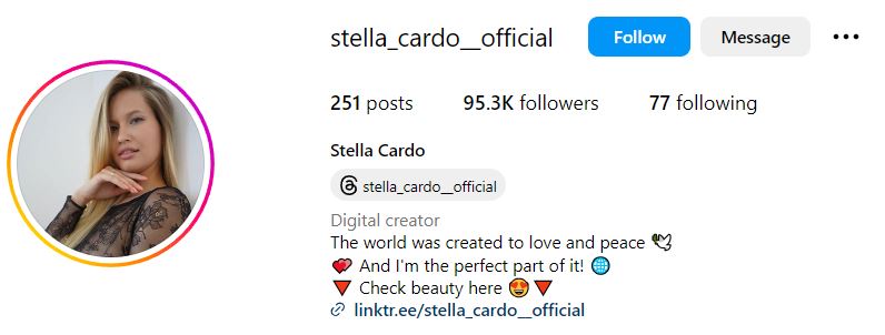 Stella Cardo's IG Account