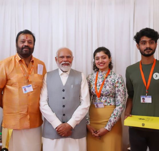 Suresh Gopi with Prime Minister of Indian Narendra Modi