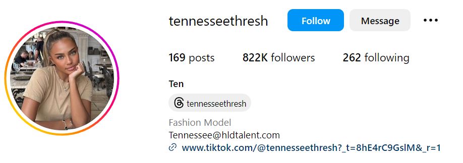 Tennessee Thresher's Instagram account