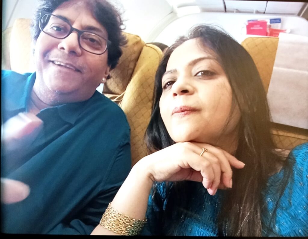 Ustad Rashid Khan with his wife