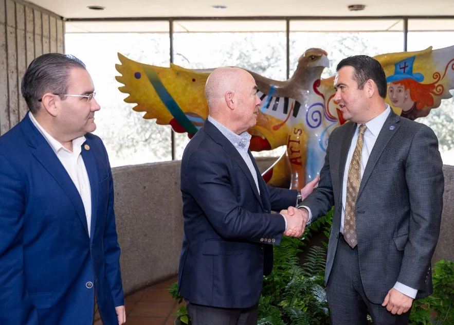 Alejandro Mayorkas with Mayor Salinas and Judge Cantu