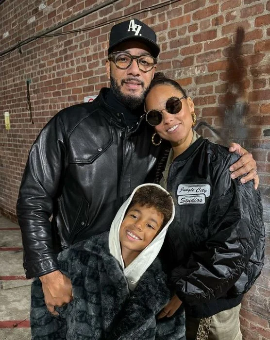 Alicia Keys with her husband