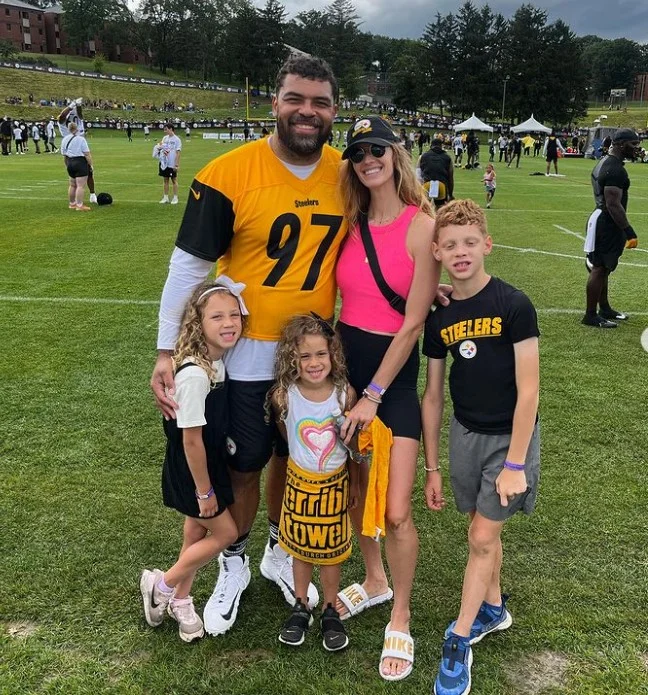 Allie Schwarzwalder with her husband and kids