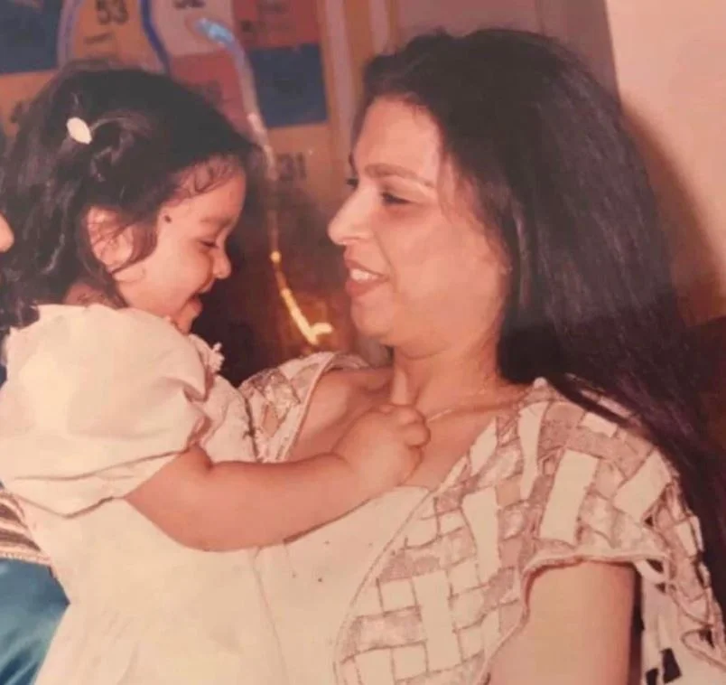 An old photo of Farida Udhas