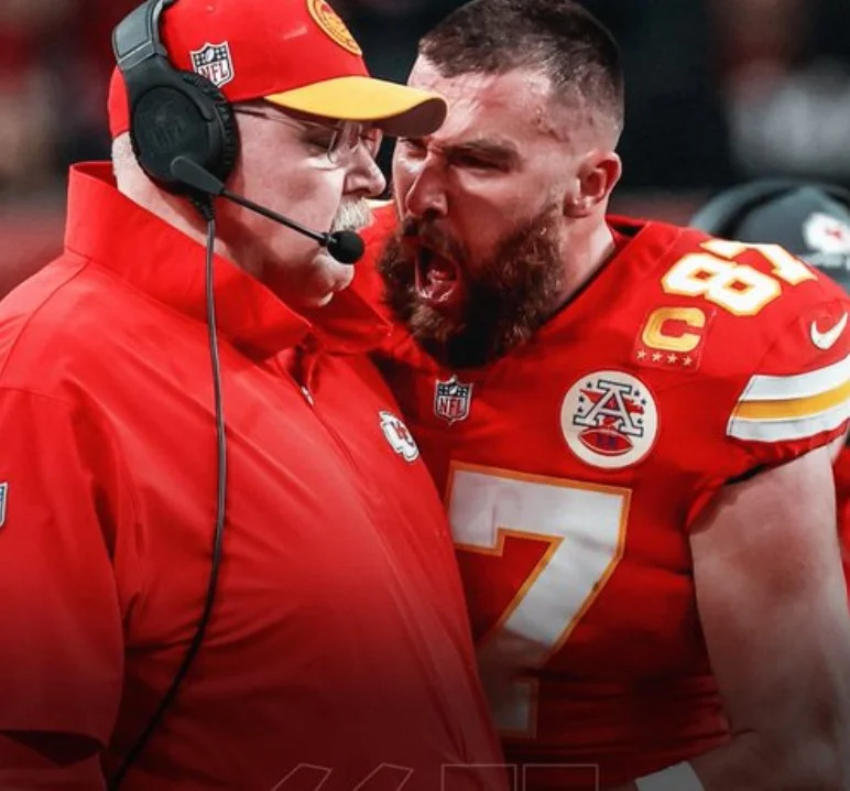 Andy Reid with Travis Kelce