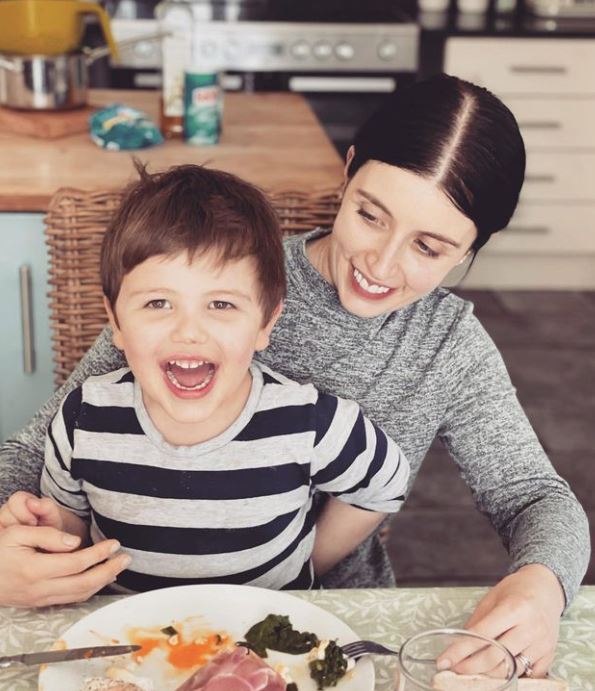 Anne-Marie Sterpini with her son