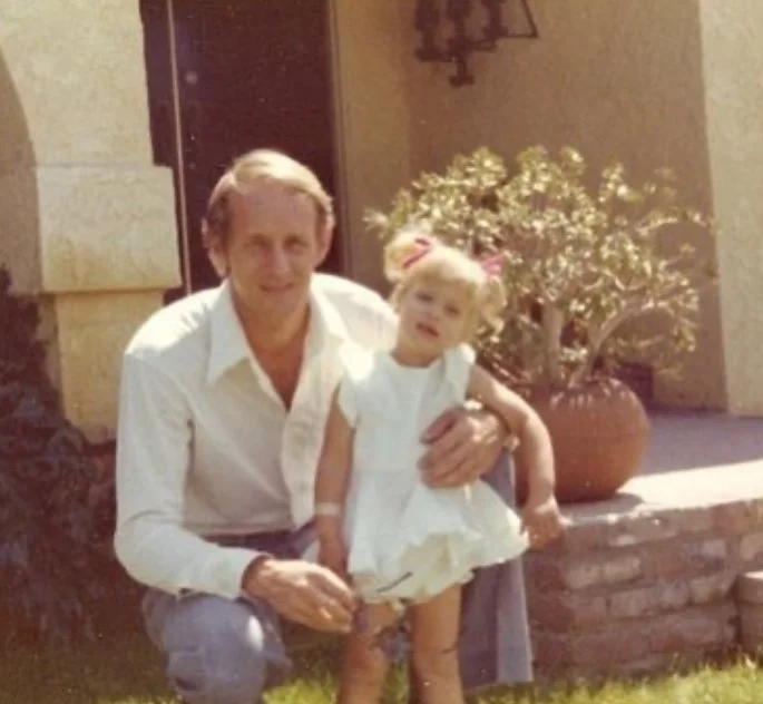 Arianne Zucker's childhood image with her dad
