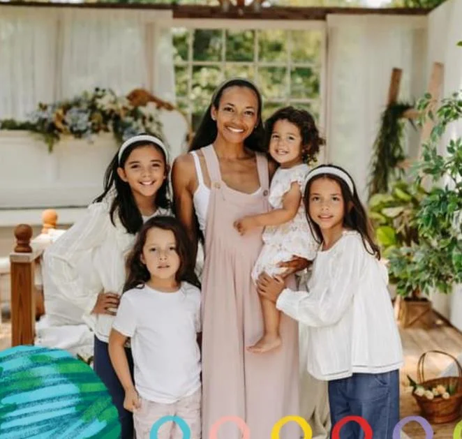 Bernadine Pruessner with her kids