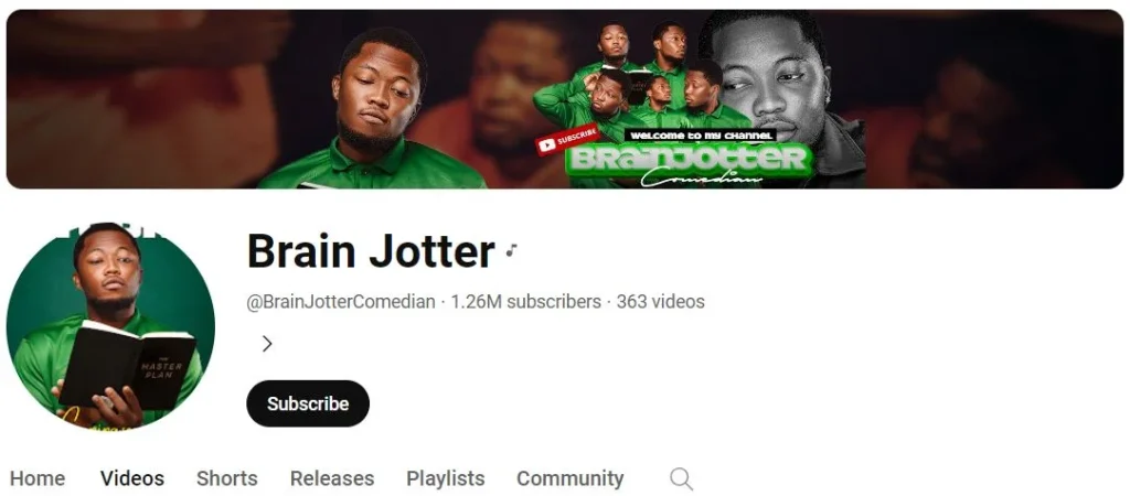Brain Jotter's Youtube channel