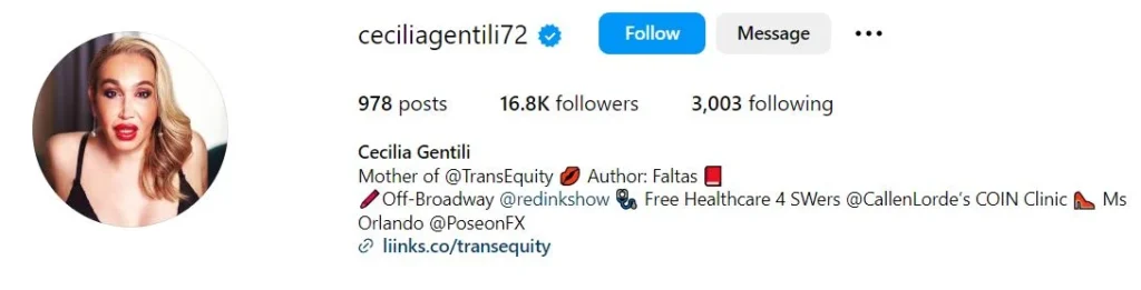 Cecilia Gentili's IG Profile