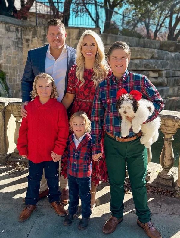 Cristie Taylor with her husband Dave Walker and kids