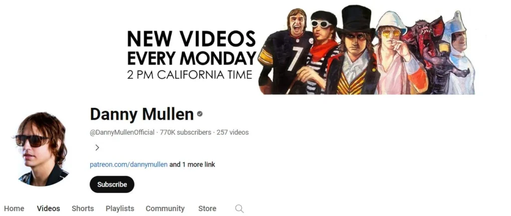 Danny Mullen's Youtube Channel