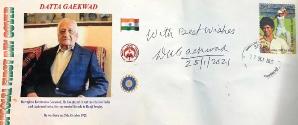 Dattajirao Gaekwad autograph