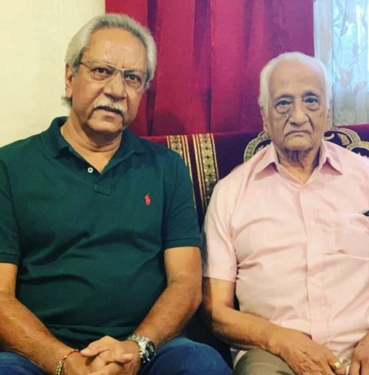 Dattajirao Gaekwad with his son Anshuman Gaekwad