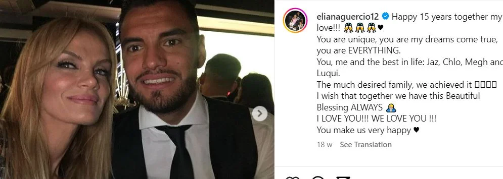 Eliana Guercio with her husband