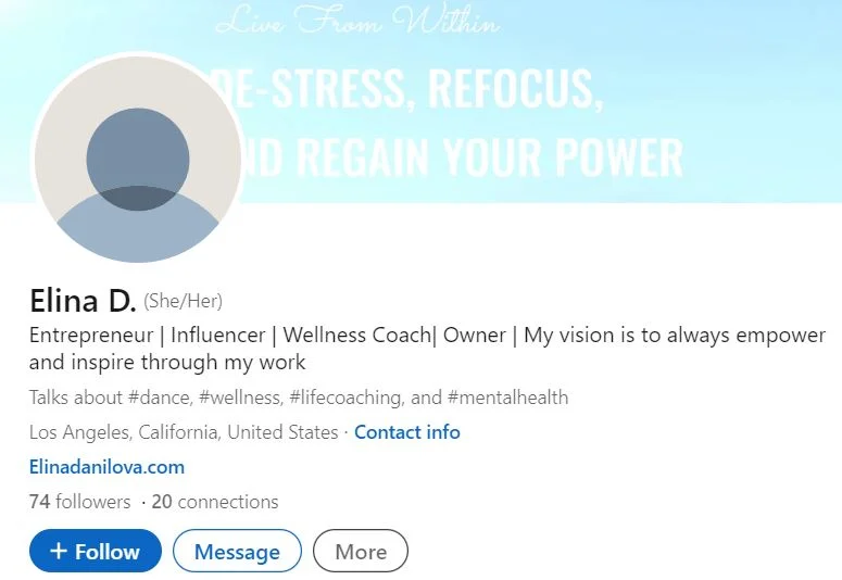 Elina Danilova LinkedIn