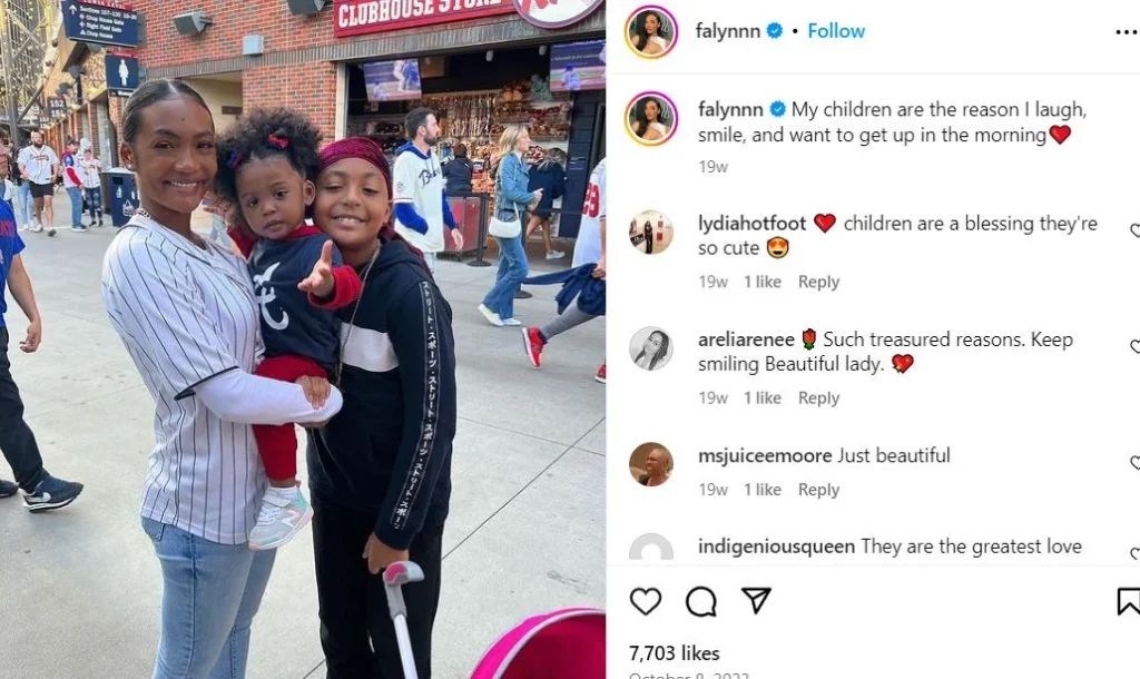 Falynn Pina with her kids