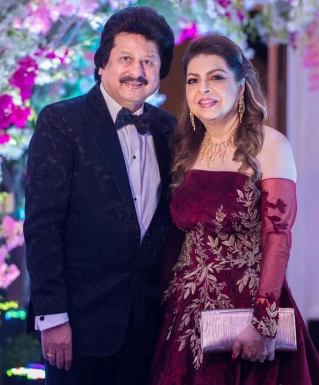 Farida Udhas and her husband Pankaj Udhas