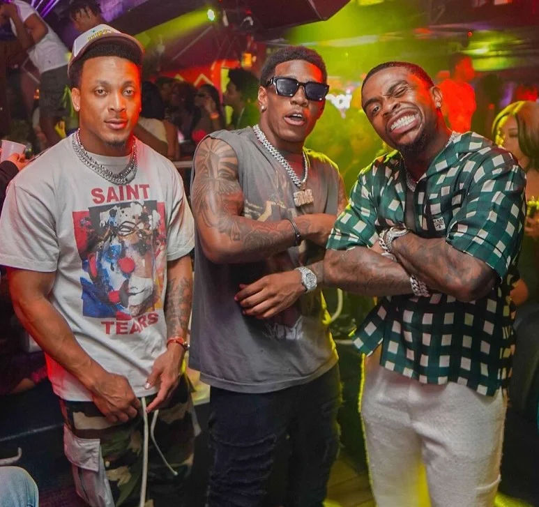 Jerick Mckinnon with his friends
