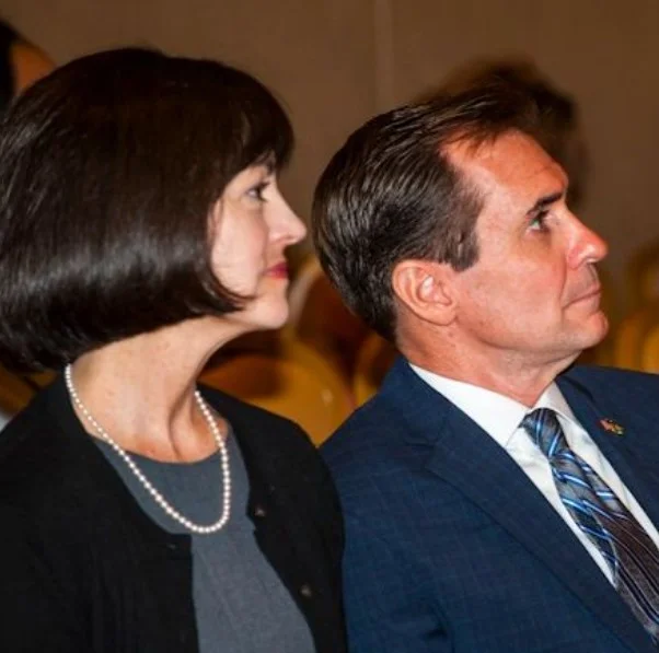 John Kirby with his wife
