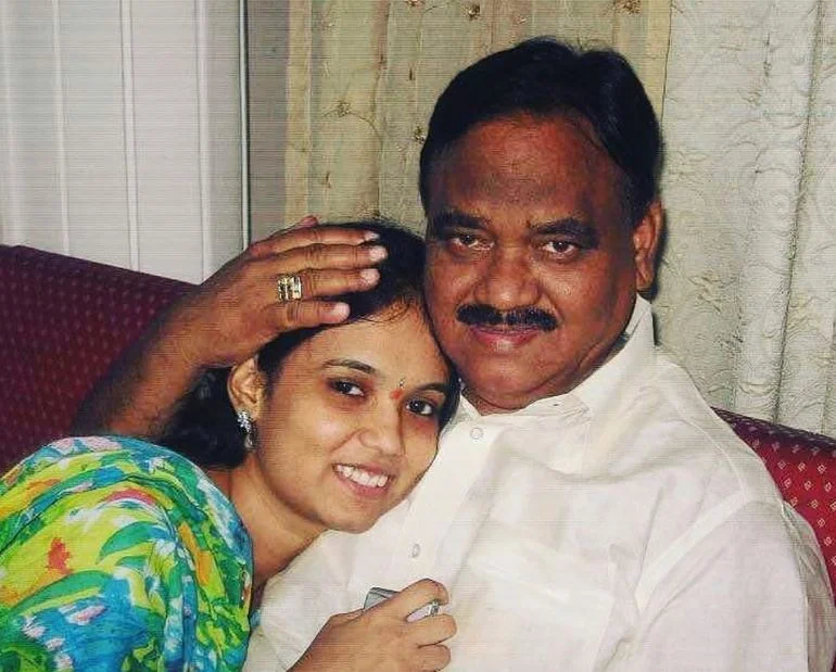 Lasya Nanditha and her father