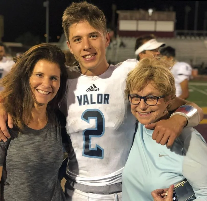 Lisa McCaffrey with her mom and son