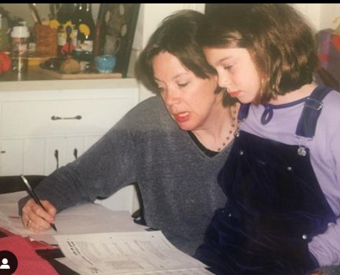 Madeline Wise with her mother